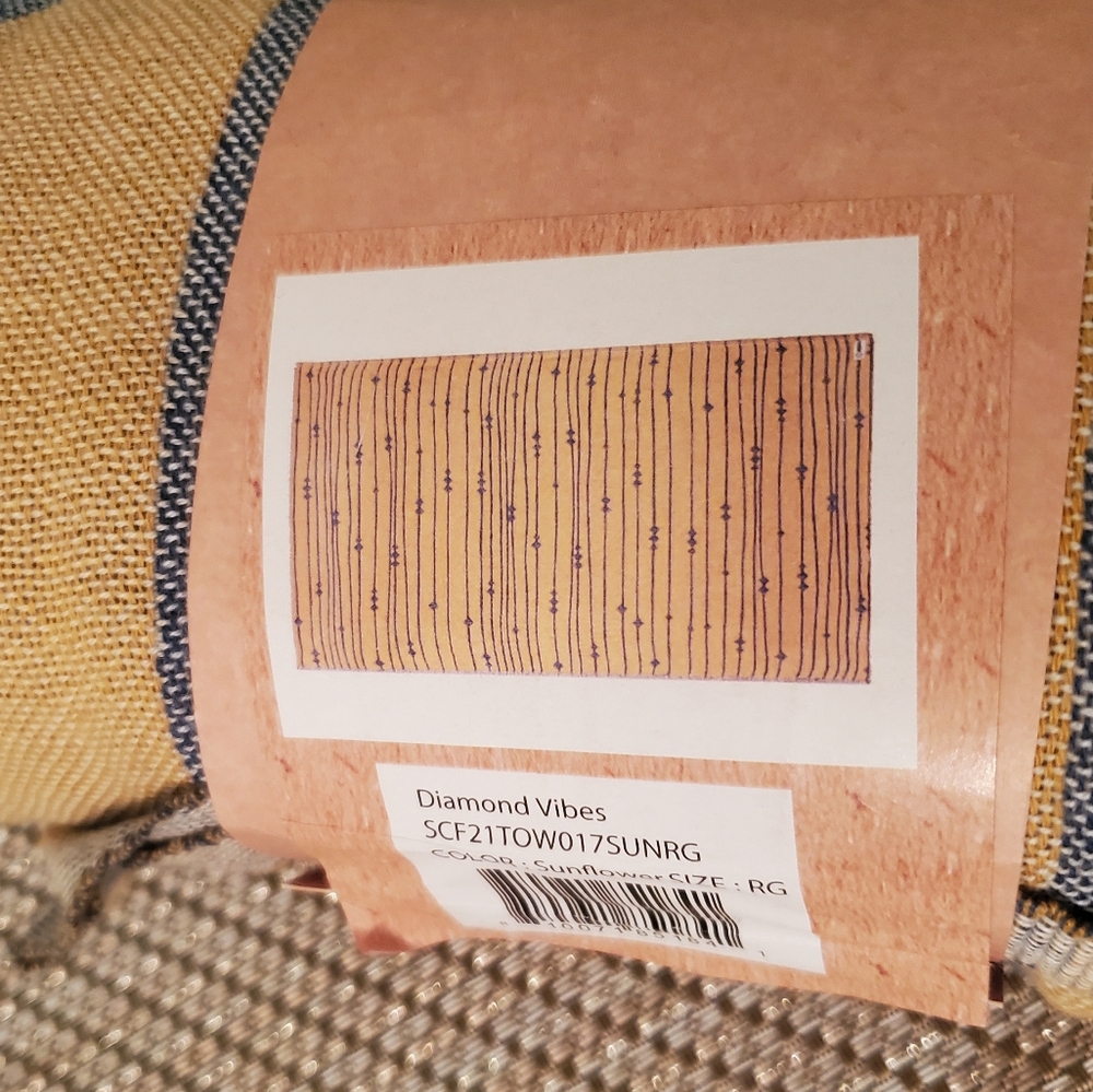 SandCloud Yellow & Blue Striped Turkish Towel New - Picture 11 of 11